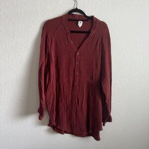 Vici Flawless Maroon Tunic Large